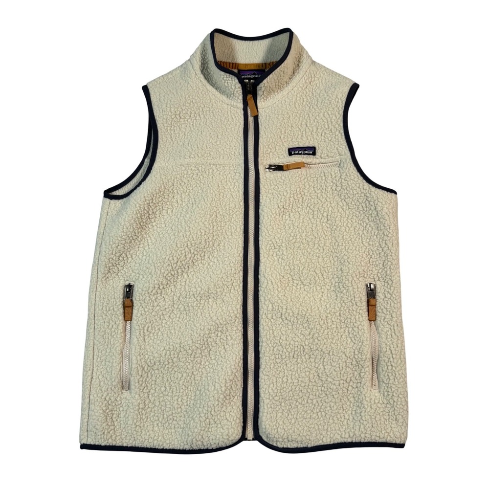 Patagonia Retro Pile Vest Mens L Pelican Cream Fleece Gorpcore 22826